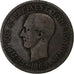 Griechenland, George I, 10 Lepta, 1869, Strasbourg, Bronze, S