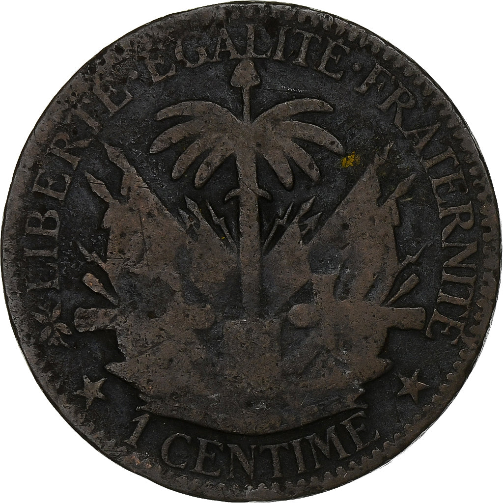 Haiti, Centime, 1881, Paris, Bronze, VF(20-25)