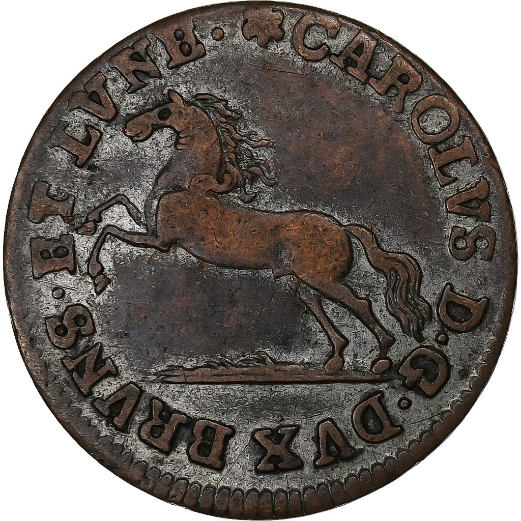 Principality of Brunswick-Wolfenbüttel, Karl I, Pfenning, 1758, Copper