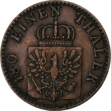 Prussia, Wilhelm I, 2 Pfenninge, 1863, Berlin, Copper, VF(20-25)