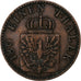 Prussia, Wilhelm I, 2 Pfenninge, 1863, Berlin, Copper, VF(20-25)