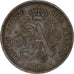 Bélgica, Albert I, 2 Centimes, 1911, Brussels, Cobre, MBC