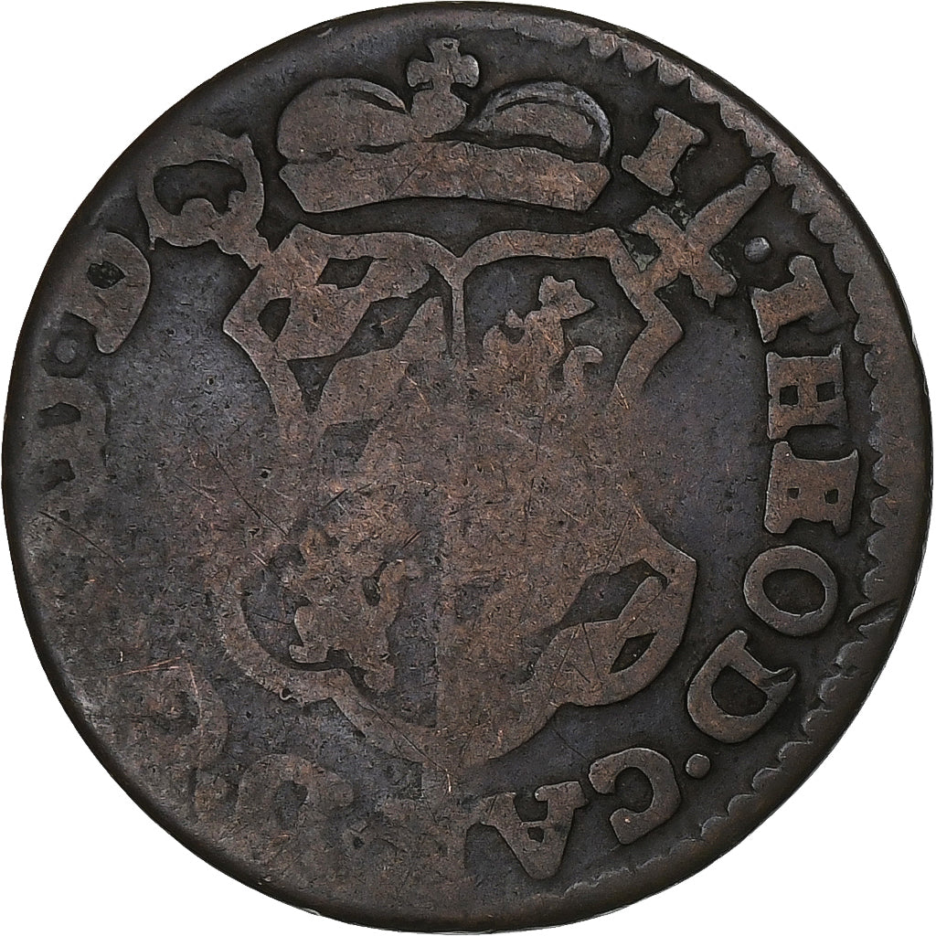 Prince-Bishopric of Liège, John Theodore, Liard, 1752, Copper, F(12-15)