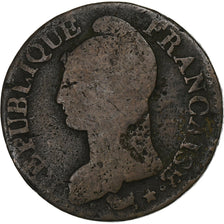 France, 5 Centimes, Dupré, AN 5, Paris, Copper, VF(20-25), Gadoury:126