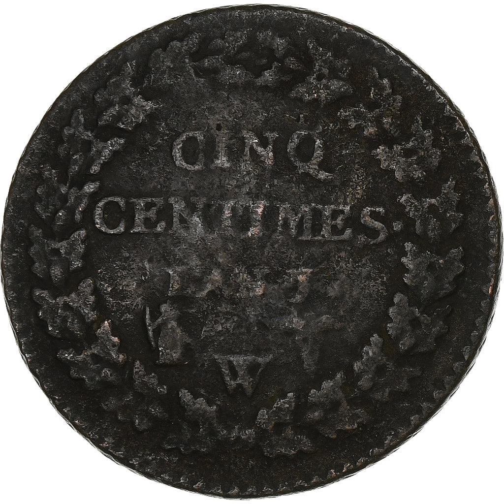 Francia, 5 Centimes, Dupré, AN 7/5, Lille, Rame, MB, Gadoury:126