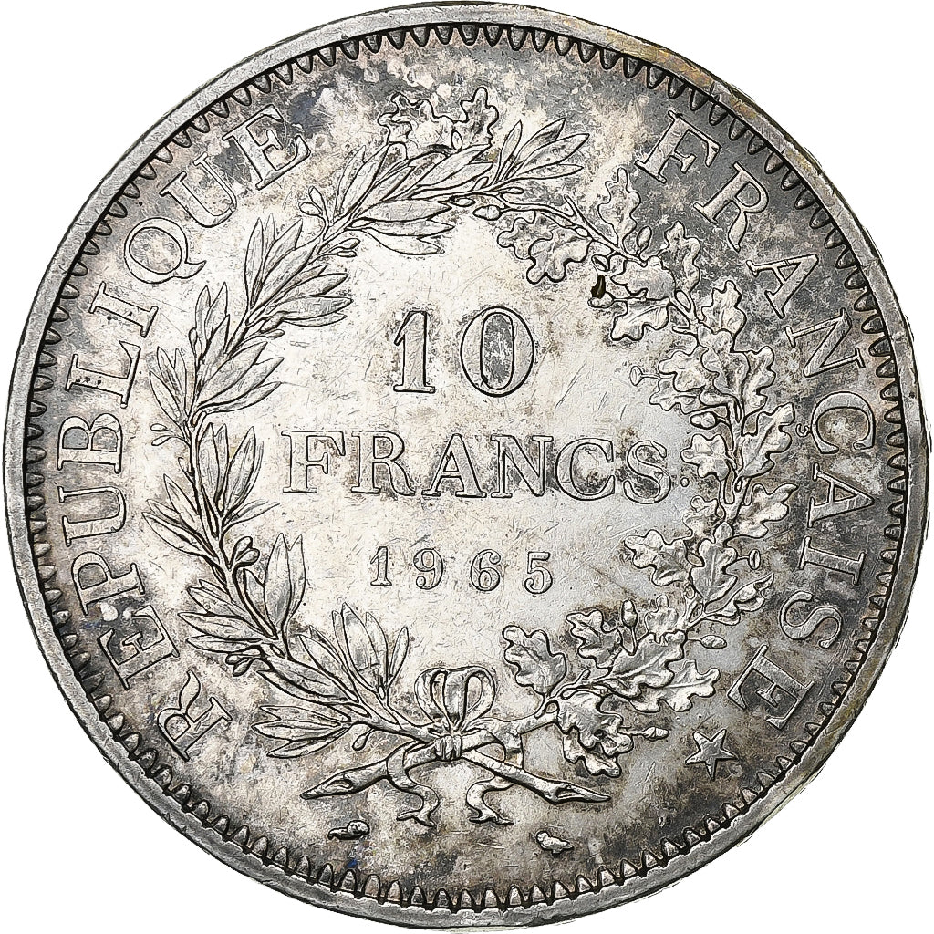 France, 10 Francs, Hercule, 1965, Paris, Silver, AU(50-53)