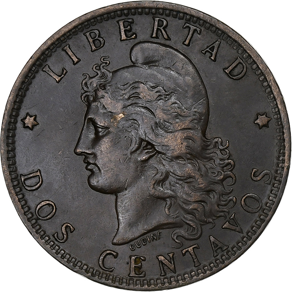 Argentinië, 2 Centavos, 1891, Bronzen, ZF
