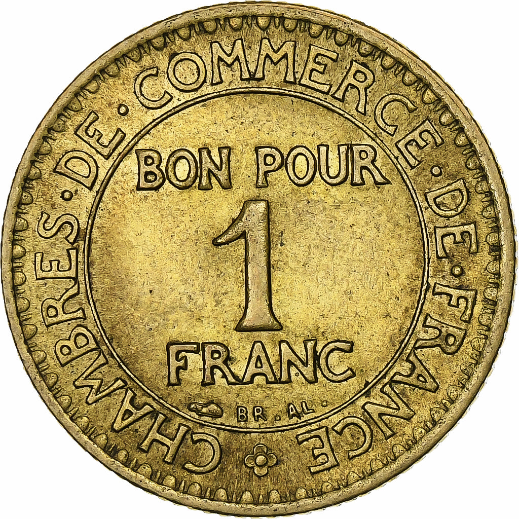 Frankreich, Franc, Chambre de commerce, 1923, Paris, Cupro-Aluminium, SS+