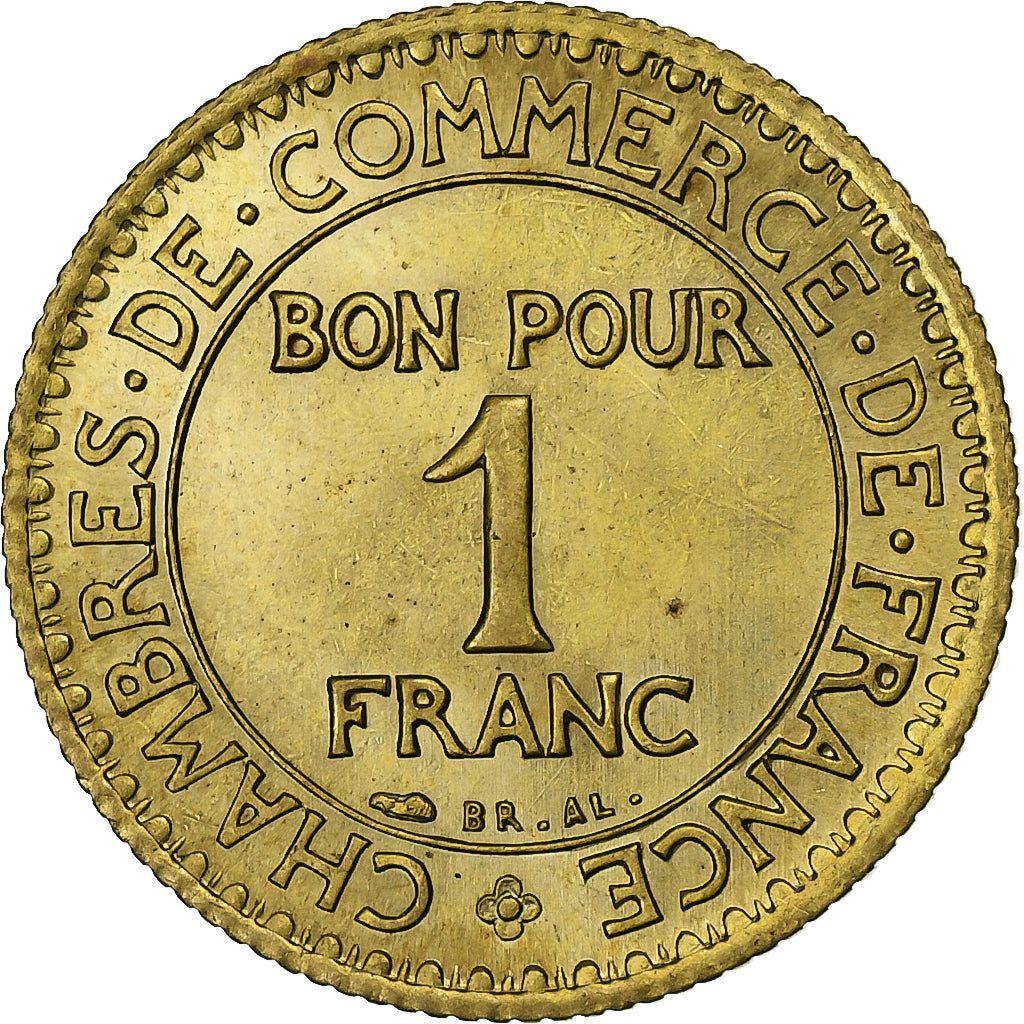 Frankreich, Franc, Chambre de commerce, 1923, Paris, Cupro-Aluminium, VZ