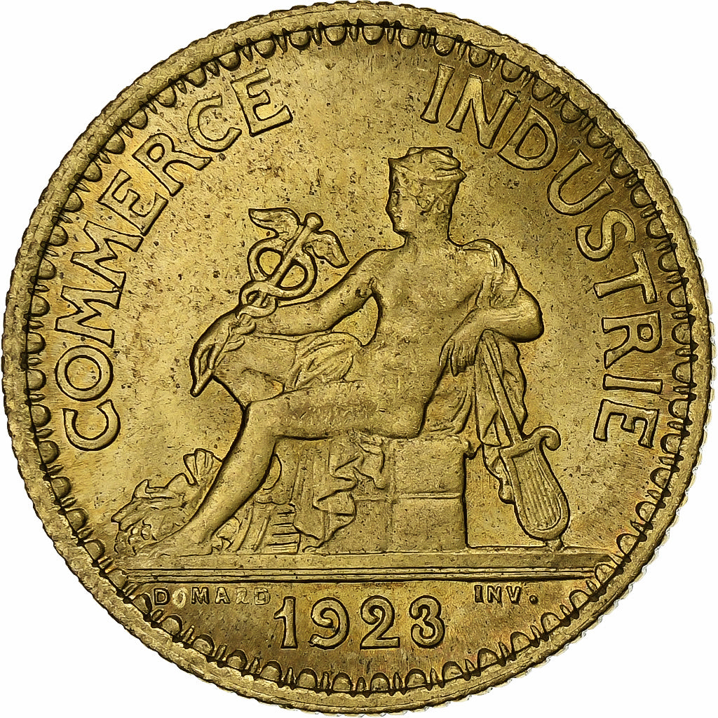 France, Franc, Chambre de commerce, 1923, Paris, Cupro-Aluminium, AU(55-58)