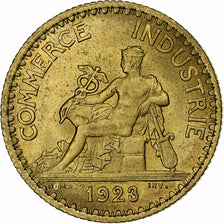 France, Franc, Chambre de commerce, 1923, Paris, Cupro-Aluminium, AU(55-58)