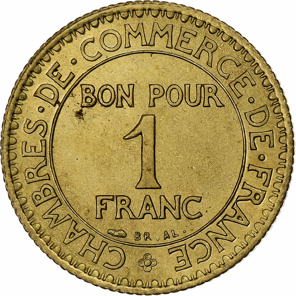 Frankrijk, Franc, Chambre de commerce, 1923, Paris, Cupro-Aluminium, PR