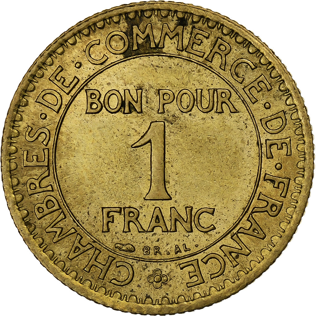 Francia, Franc, Chambre de commerce, 1923, Paris, Rame-alluminio, BB+