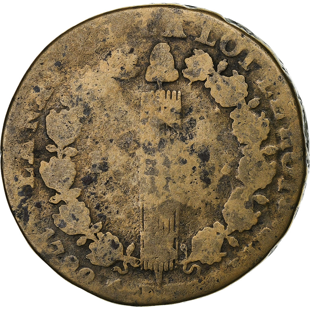 Frankreich, 12 deniers françois, 1792 / AN 4, Paris, Kupfer, SGE+