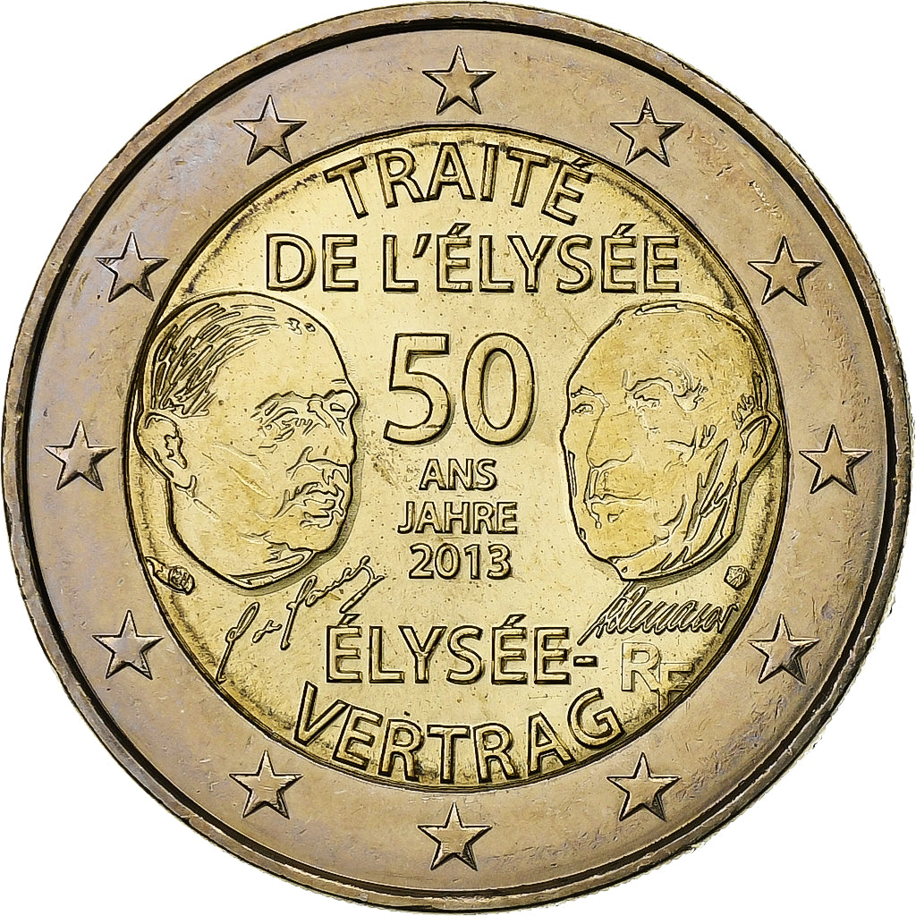 Francja, 2 Euro, 2013, Pessac, Bimetaliczny, MS(63)