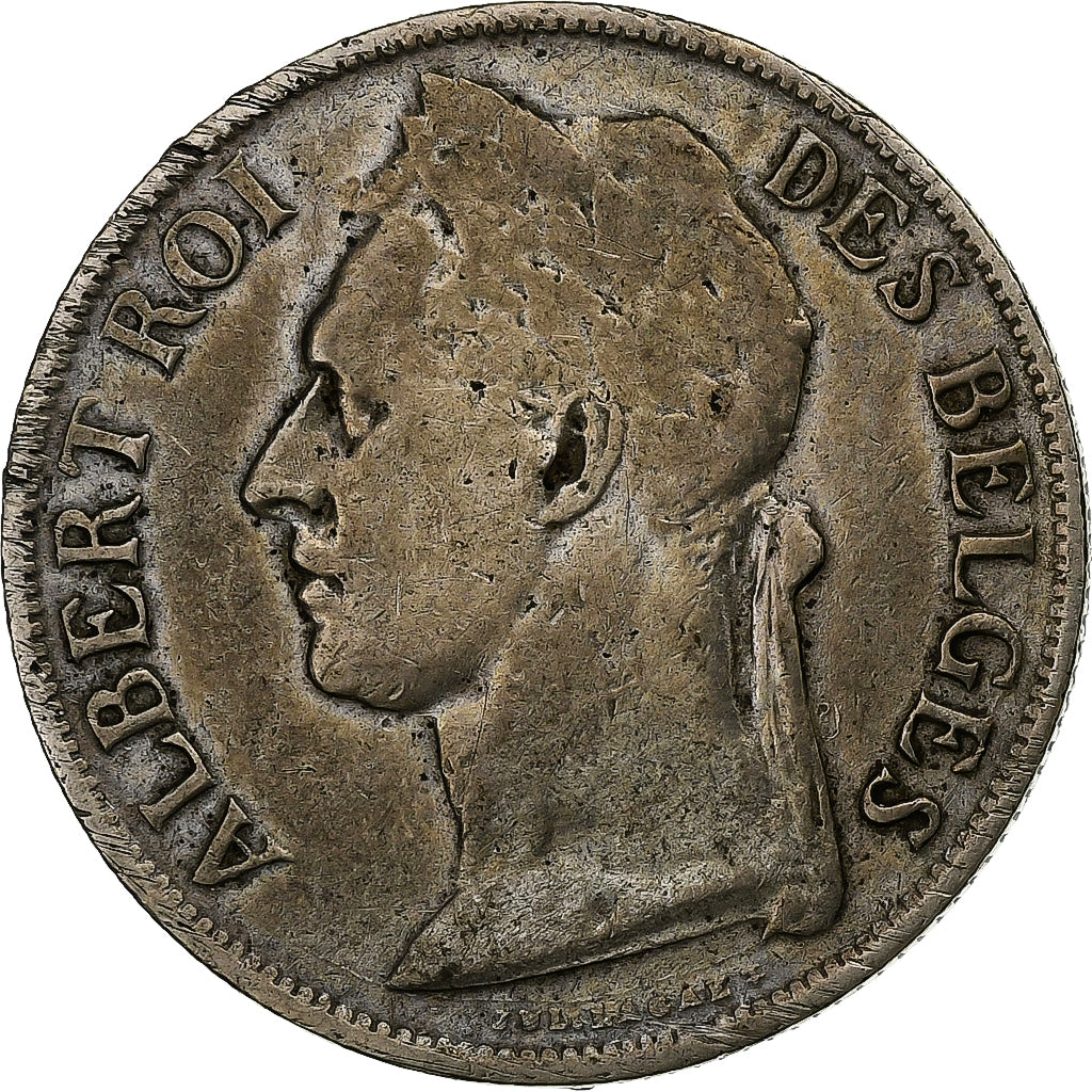 Belgisch-Kongo, Albert I, Franc, 1925, Kupfer-Nickel, S