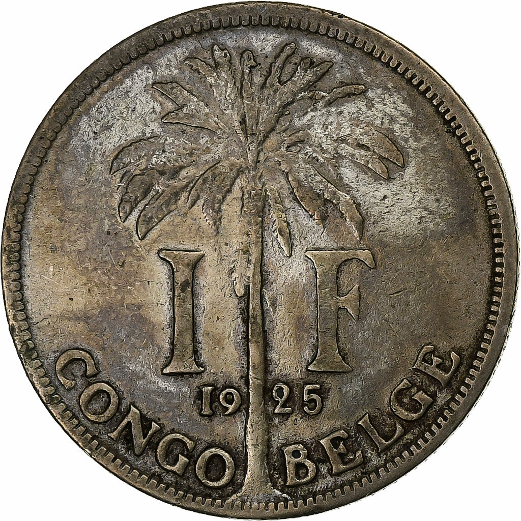 Belgisch-Kongo, Albert I, Franc, 1925, Kupfer-Nickel, S