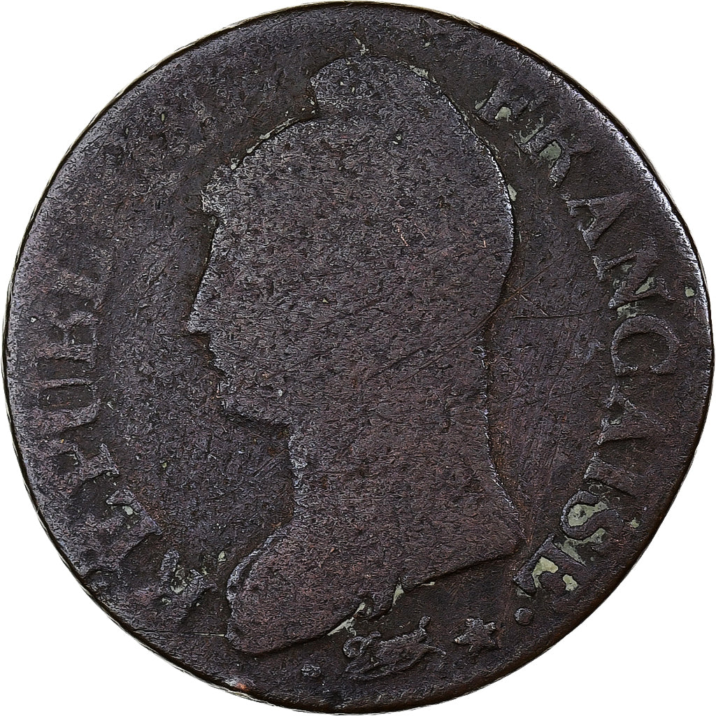 Francia, 5 Centimes, Dupré, AN 8, Metz, Cobre, BC