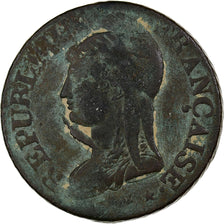 France, 5 Centimes, Dupré, AN 8, Bordeaux, Copper, VF(20-25)