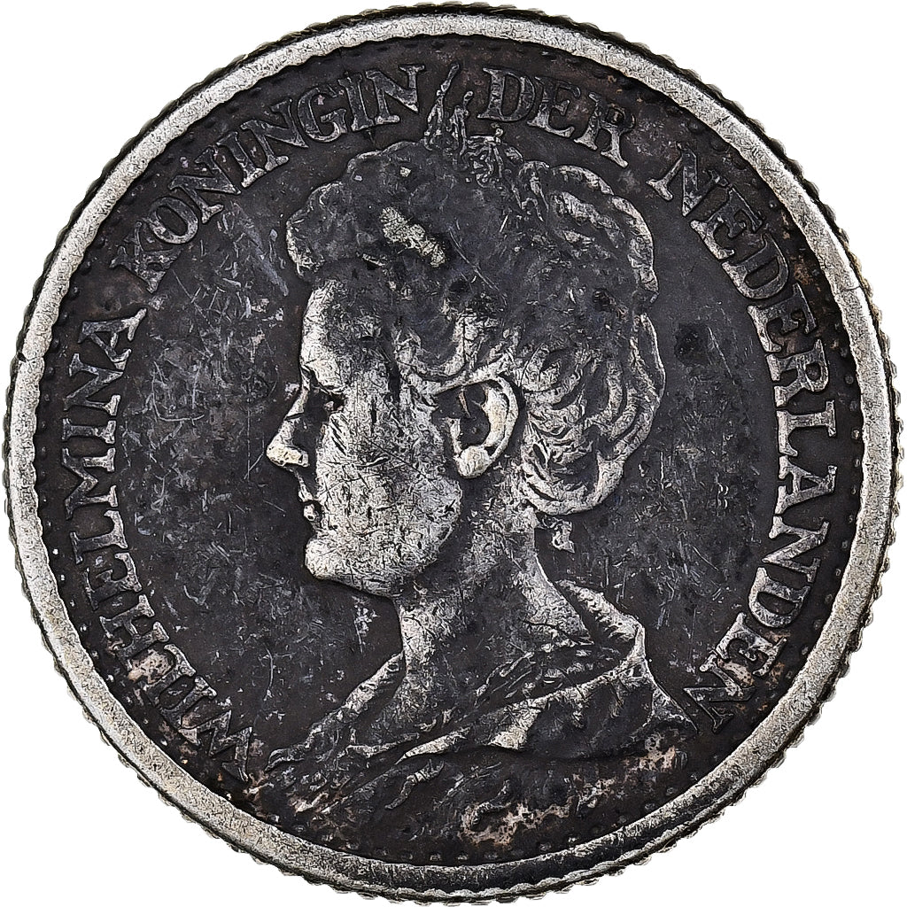 Niederlande, Wilhelmina I, 25 Cents, 1918, Utrecht, Silber, SS