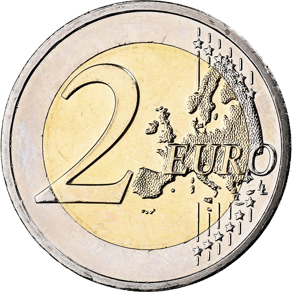Paesi Bassi, Beatrix, 2 Euro, Erasmus, 2011, Utrecht, Bimetallico, SPL