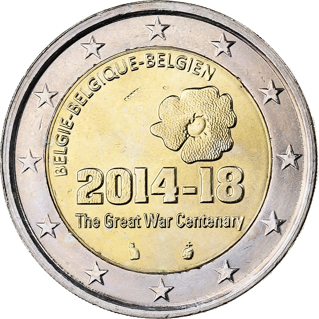 België, Philippe, 2 Euro, 2014, Brussels, Bimetallic, UNC-