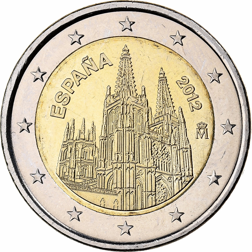 Spain, 2 Euro, Burgos cathedral, 2012, Madrid, Bimetallic, MS(63)