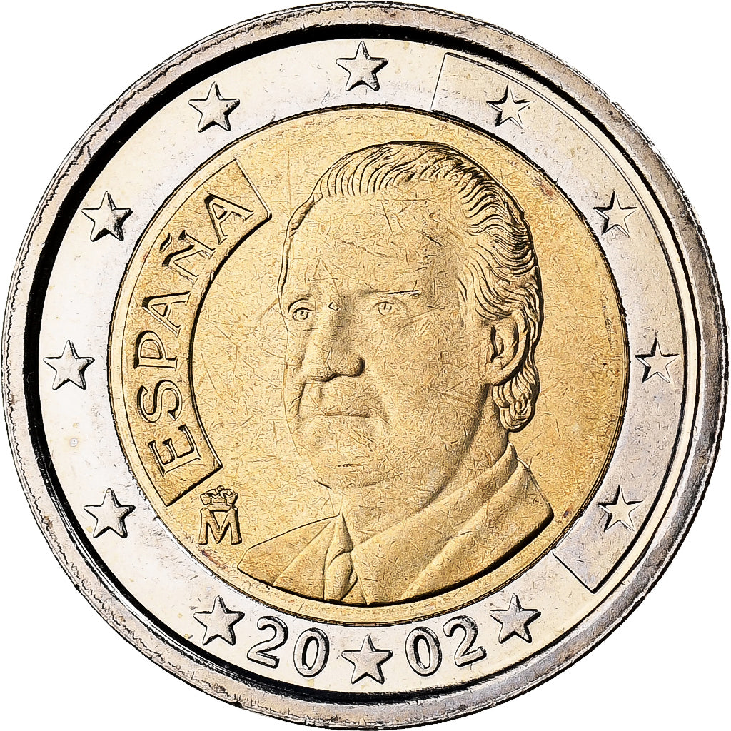 Spain, Juan Carlos I, 2 Euro, 2002, Madrid, Bimetallic, MS(63)