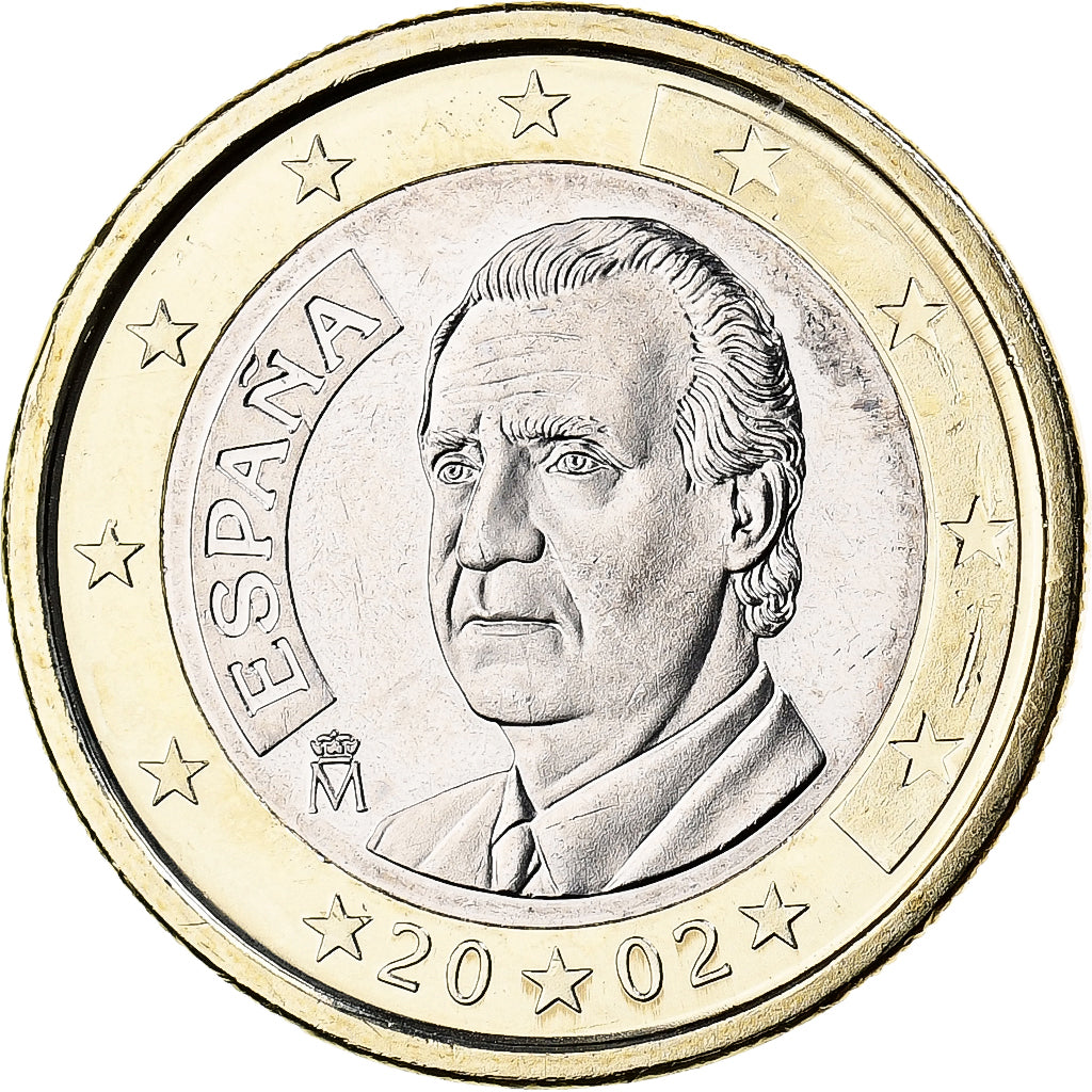 Spanien, Juan Carlos I, 1 Euro, 2002, Madrid, Bimetallic, UNZ