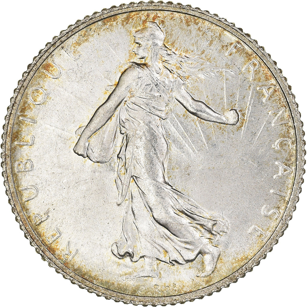 Coin, France, Semeuse, Franc, 1919, Paris, MS(63), Silver, KM:844.1