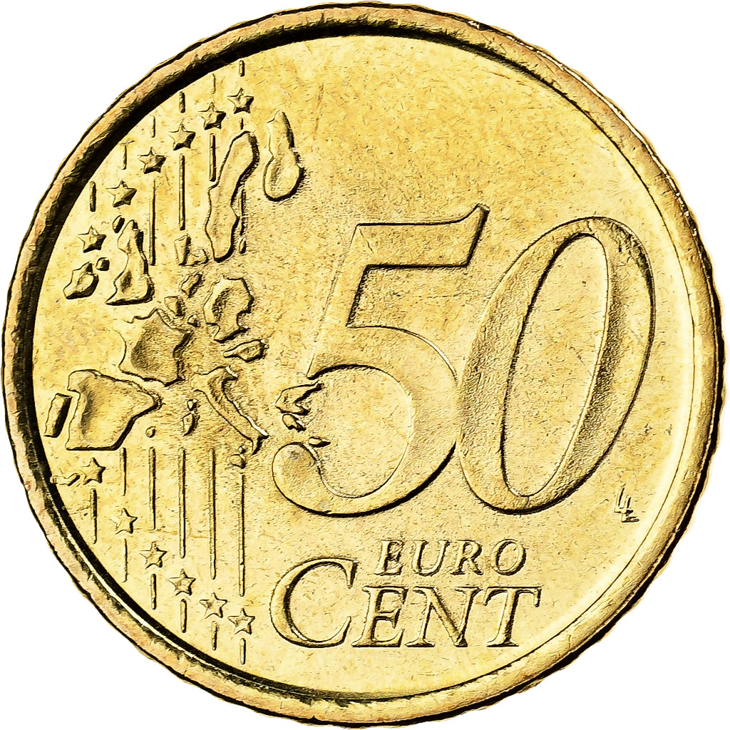 Spanje, 50 Centimes, Miguel de Cervantes, 2000, Madrid, Nordic gold, UNC-