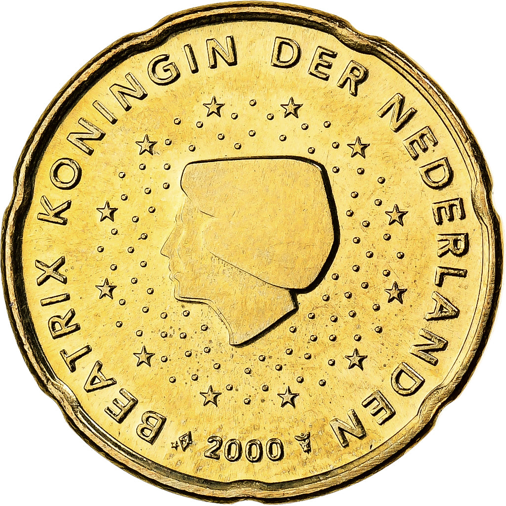 Paesi Bassi, Beatrix, 20 Centimes, 2000, Utrecht, Nordic gold, SPL