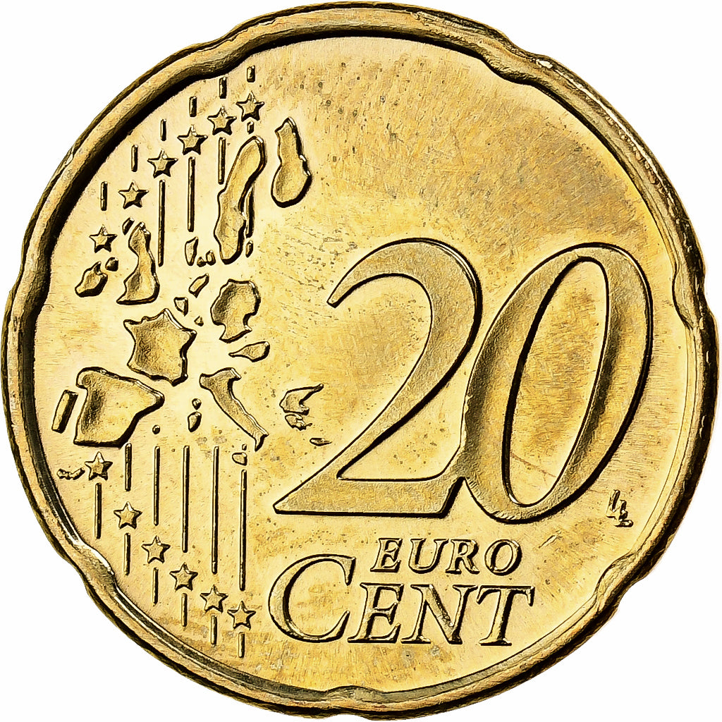 Paesi Bassi, Beatrix, 20 Centimes, 2000, Utrecht, Nordic gold, SPL
