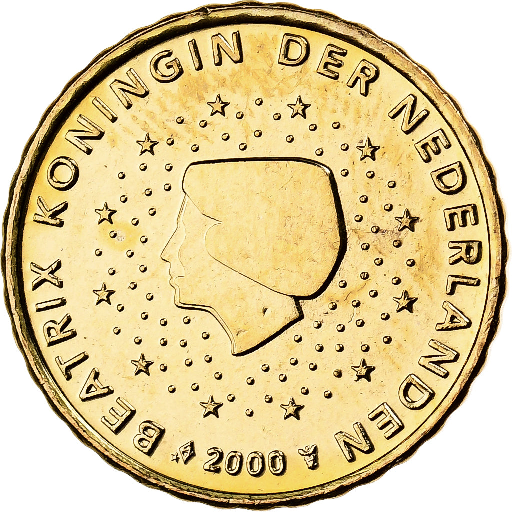 Netherlands, Beatrix, 10 Centimes, 2000, Utrecht, Nordic gold, MS(63)