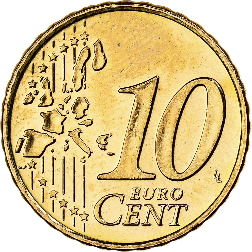 Netherlands, Beatrix, 10 Centimes, 2000, Utrecht, Nordic gold, MS(63)