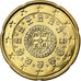 Portugal, 20 Centimes, 2002, Lisbon, Nordic gold, UNC-