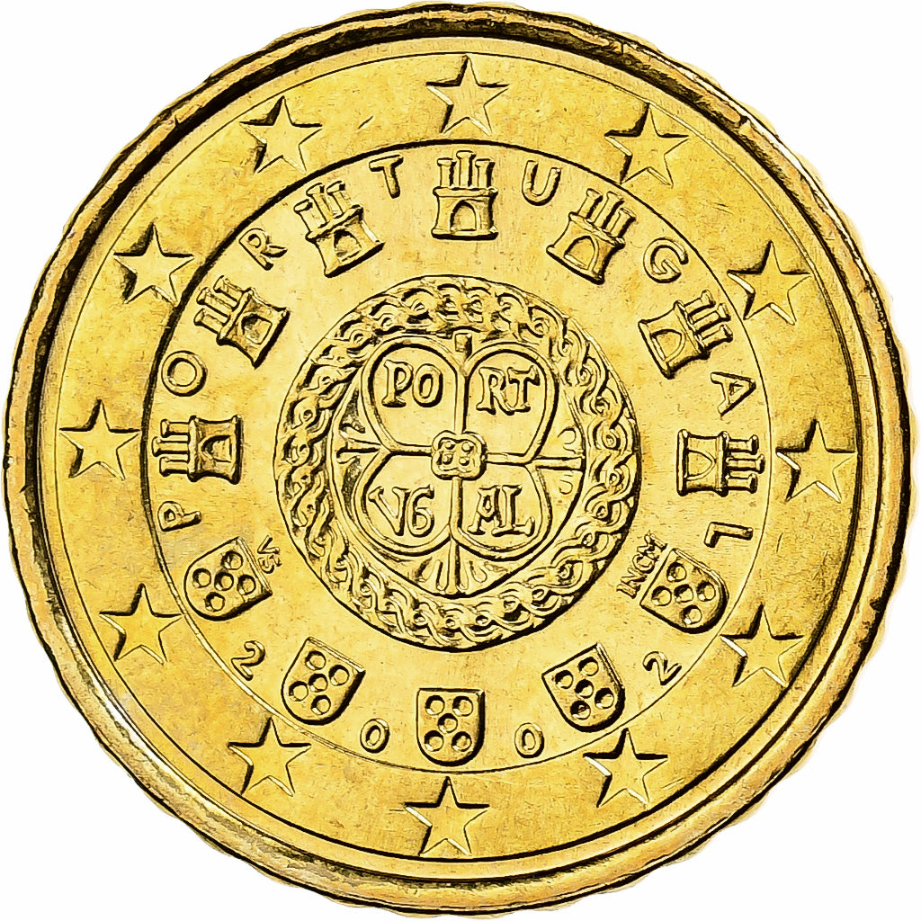 Portugal, 10 Centimes, 2002, Lisbon, Nordic gold, MS(63)