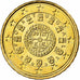 Portugal, 10 Centimes, 2002, Lisbon, Nordic gold, MS(63)