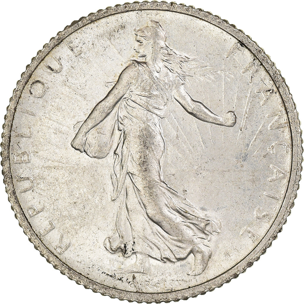 Coin, France, Semeuse, Franc, 1918, Paris, MS(63), Silver, KM:844.1