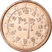 Portugal, 2 Centimes, 2002, Lisbon, Cobre chapado en acero, SC