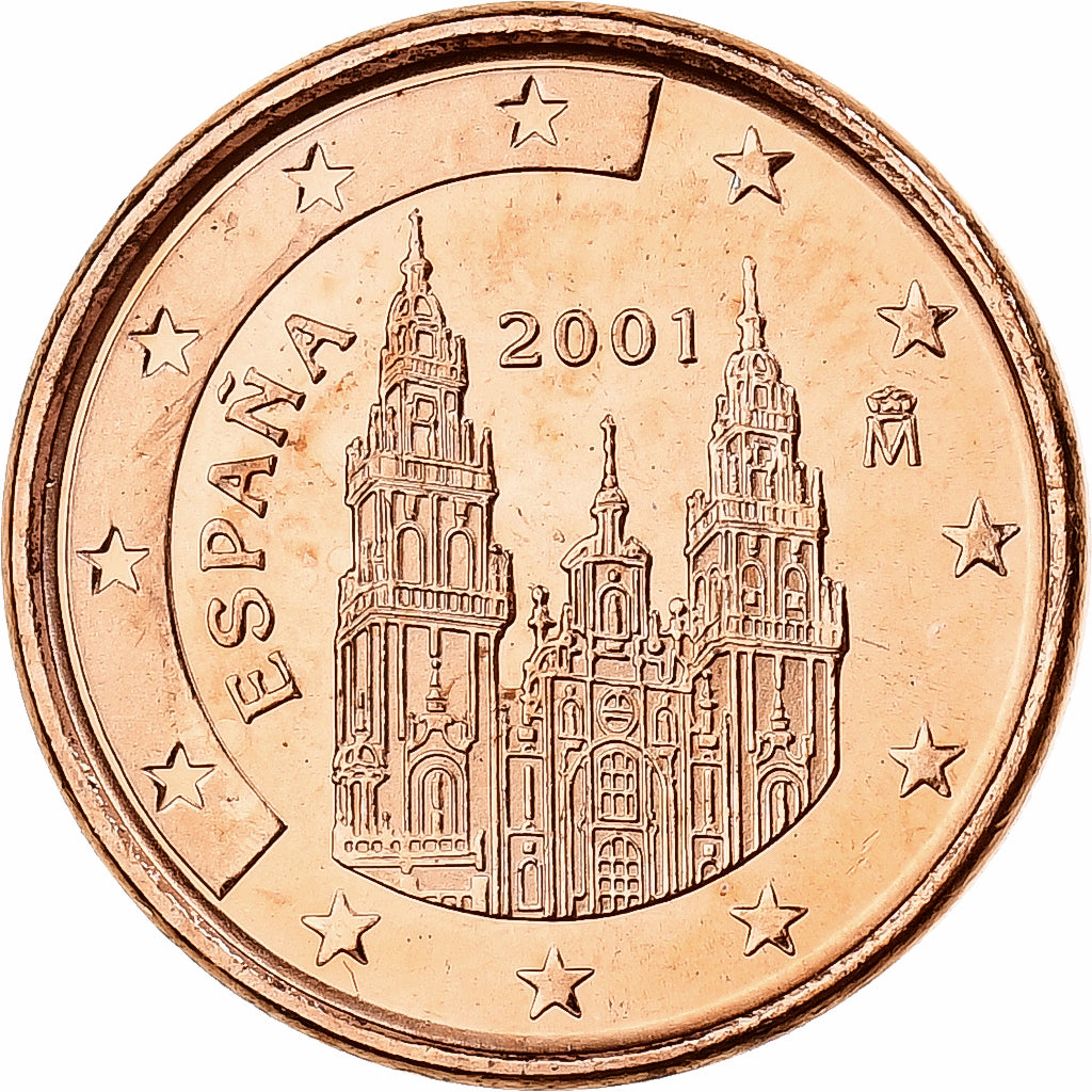 España, Centime, Burgos cathedral, 2001, Madrid, Cobre chapado en acero, SC