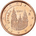 España, Centime, Burgos cathedral, 2001, Madrid, Cobre chapado en acero, SC