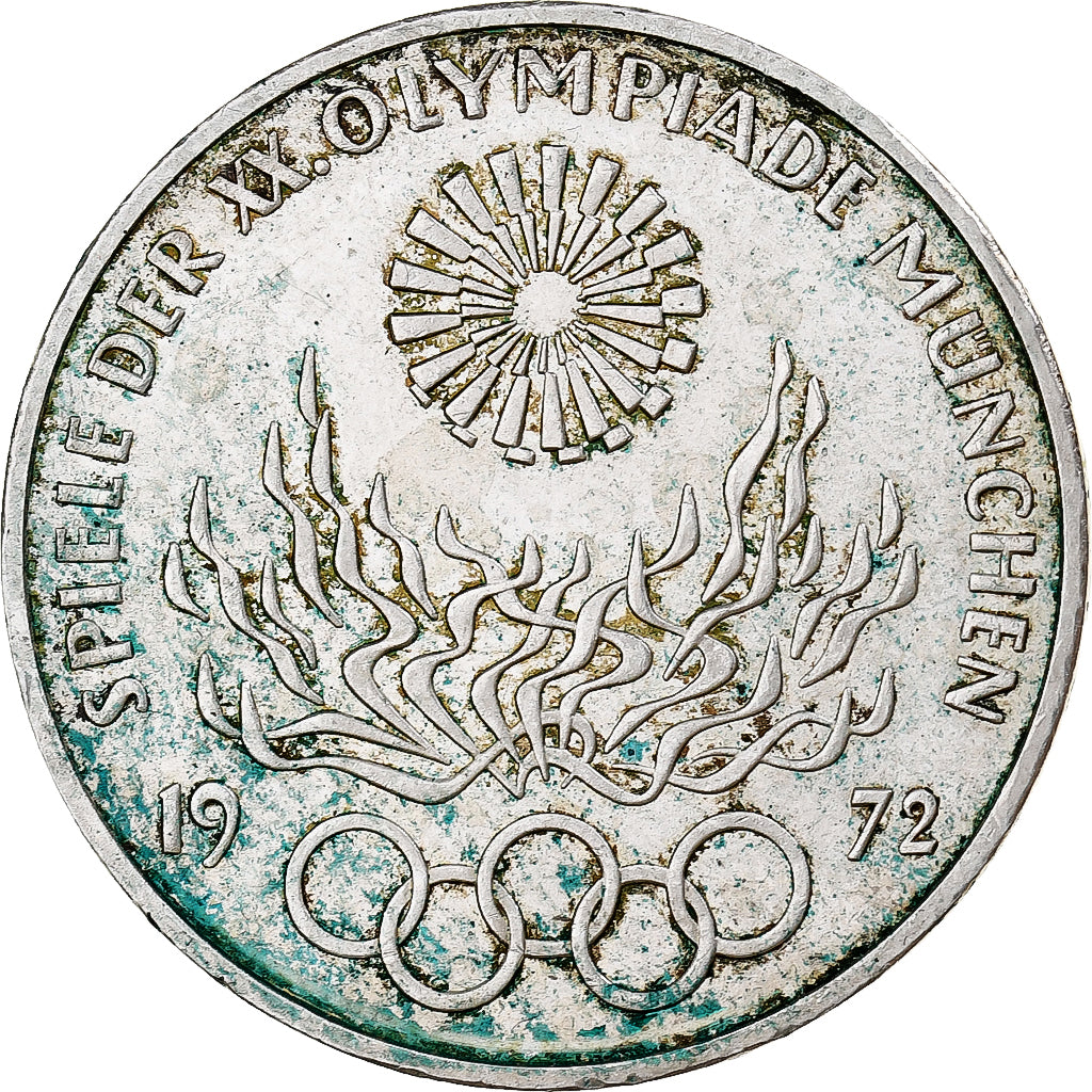 Germania, 10 Mark, Olympic Games, 1972, Hamburg, Argento, BB