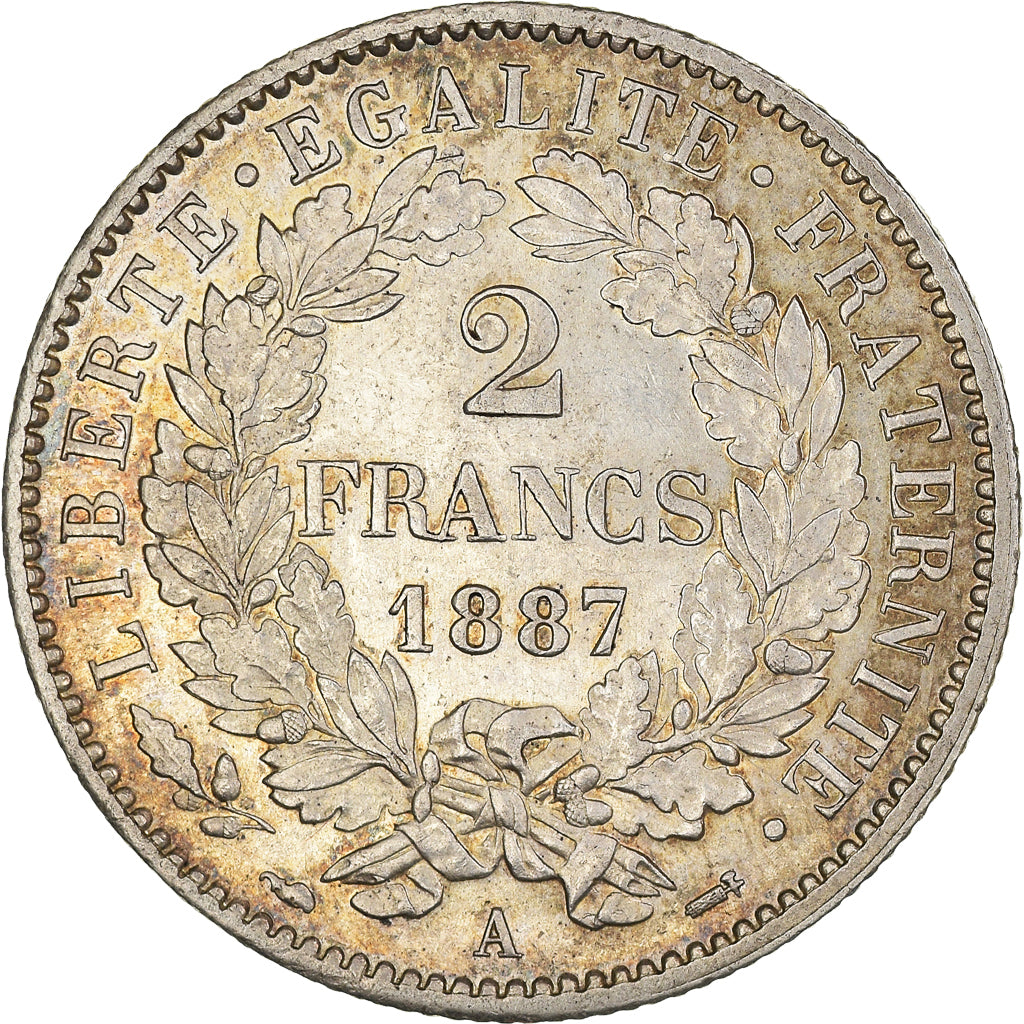 Monnaie, France, Cérès, 2 Francs, 1887, Paris, SUP+, Argent, Gadoury:530a