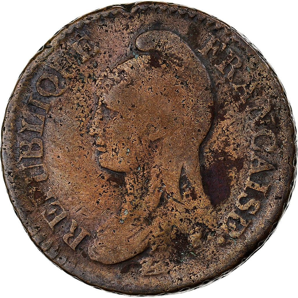 Frankreich, Decime, Dupré, AN 8, Paris, Kupfer, S