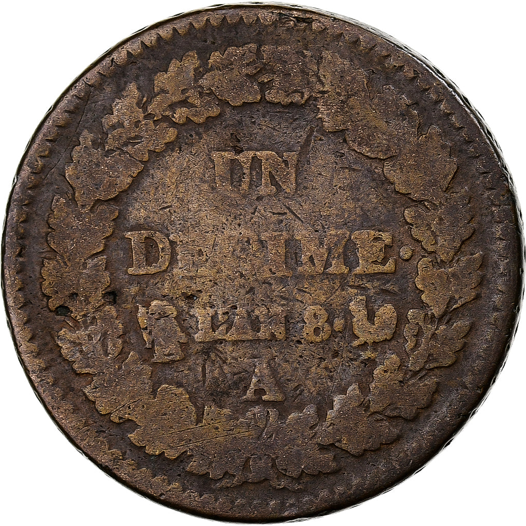 Frankreich, Decime, Dupré, AN 8, Paris, Kupfer, S