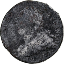 France, Louis XVI, 2 sols François, 1791 / AN 3, Paris, Métal de cloche, B+