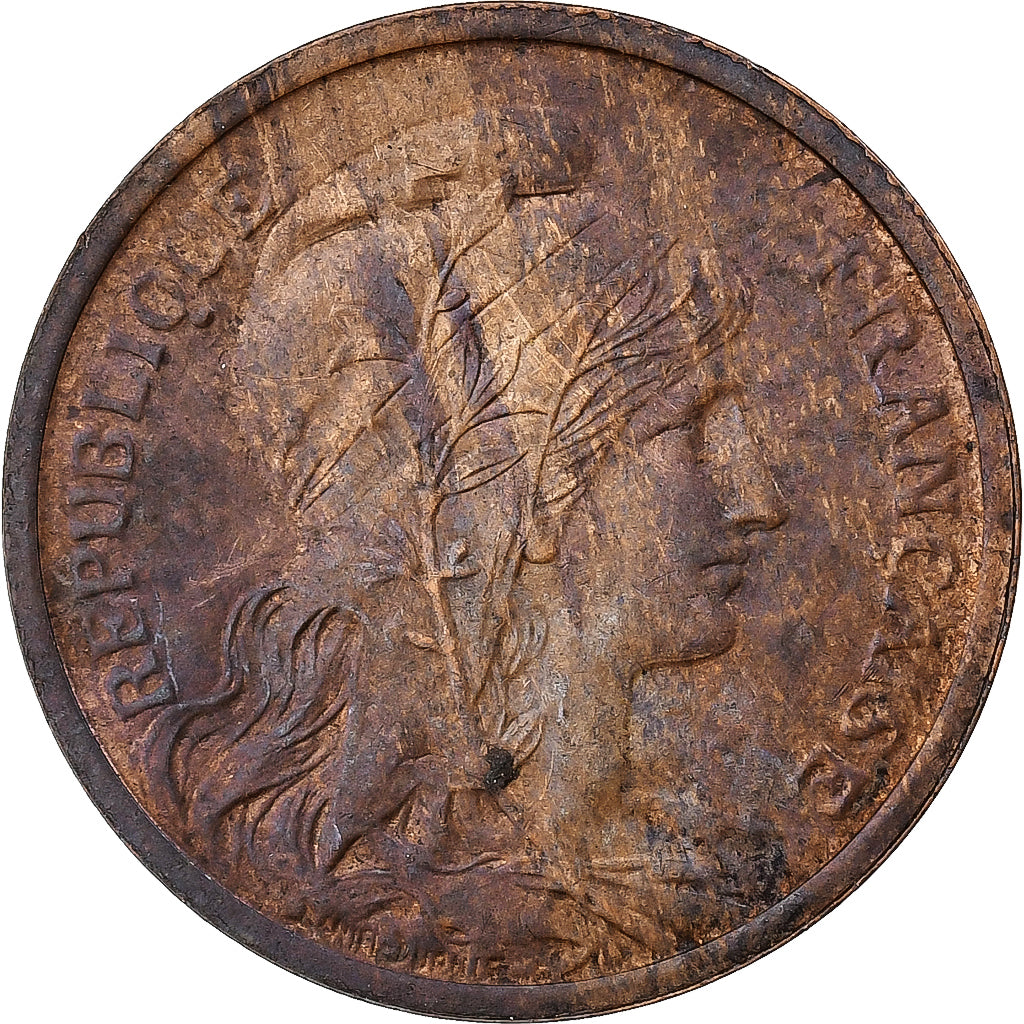 Frankrijk, 2 Centimes, Daniel-Dupuis, 1914, Paris, Bronzen, ZF