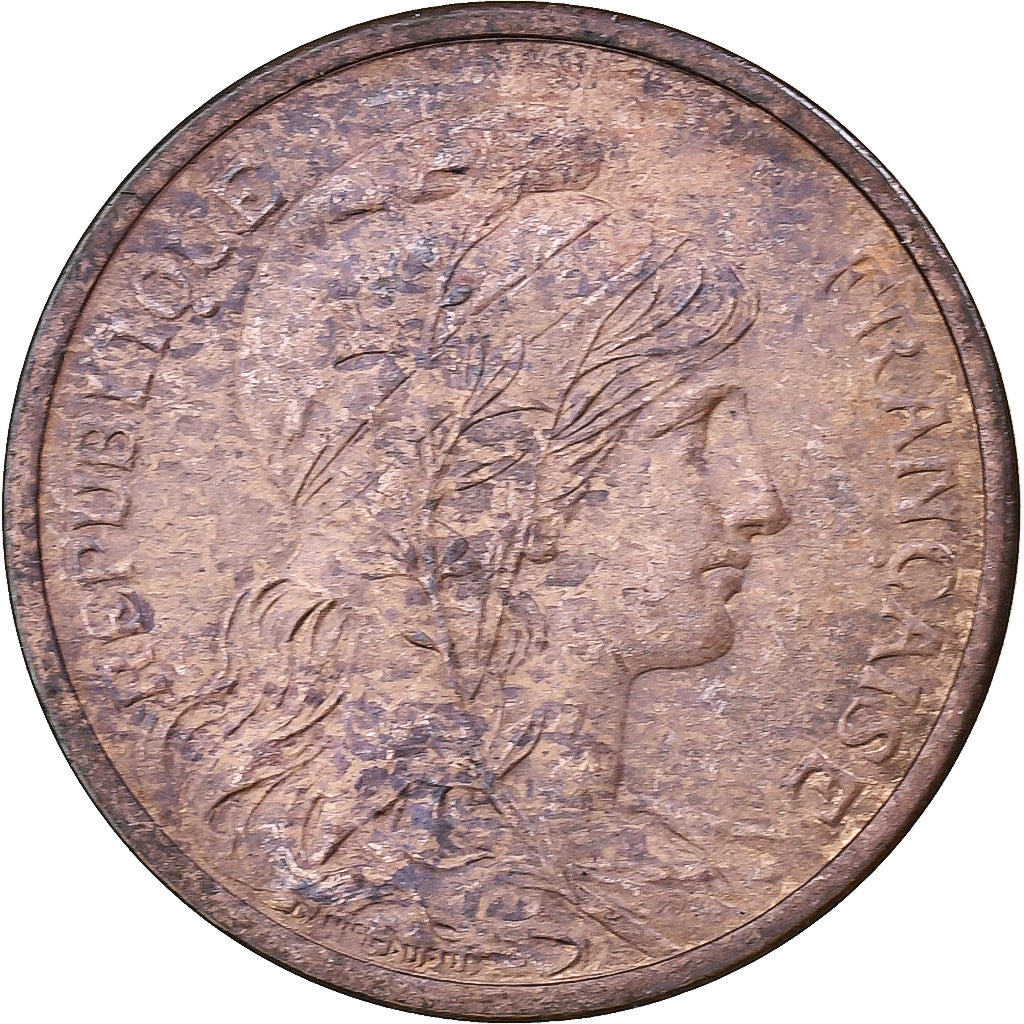 Frankrijk, 2 Centimes, Daniel-Dupuis, 1916, Paris, Bronzen, FR+