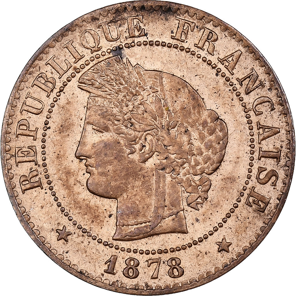 France, Centime, Cérès, 1878, Bordeaux, Bronze, AU(50-53)